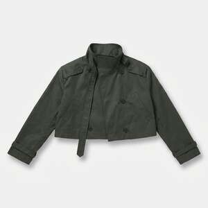 ZARA Women's Cropped Military Trench Jacket Size L